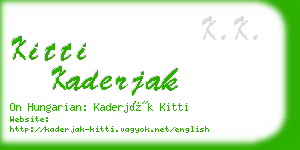 kitti kaderjak business card